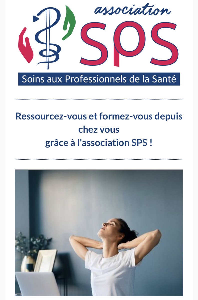 🔝 Ressourcez-vous et formez-vous depuis chez vous
grâce à l’association SPS  : mailchi.mp/asso-sps.fr/gr…
#soignants #etudiant #professionnelsdelasanté