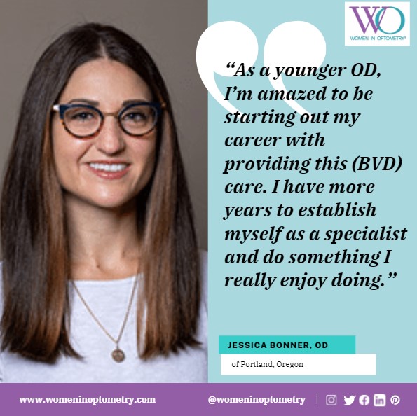 Jessica Bonner, OD, always had difficulty focusing and experienced many headaches - all symptoms of BVD. Her first pair of prism glasses changed her life and it only made sense for her to pursue training at the NeuroVisual Medicine Institute.
womeninoptometry.com/where-we-pract…
#optometry
