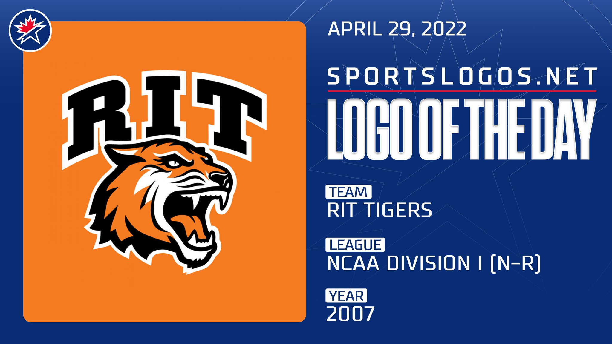 Chris Creamer on Twitter "LogoOfTheDay April 29, 2022 RIT Tigers