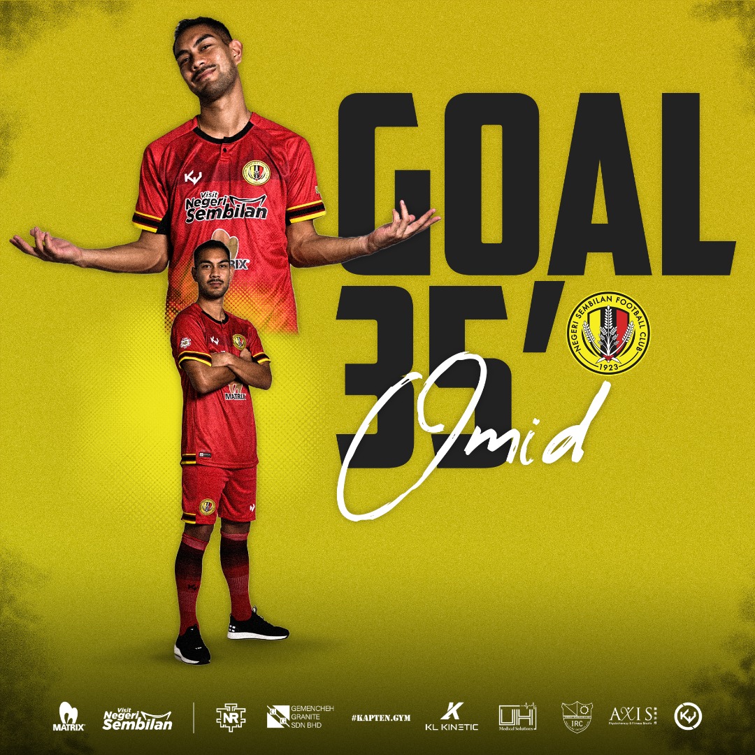 Golll!

Negeri Sembilan FC menyamakan kedudukan hasil jaringan Omid Nazari.

Kedudukan semasa, Terengganu FC 1 - 1 Negeri Sembilan FC.

#TERNSE
#NSFC
#HobinJangHobin