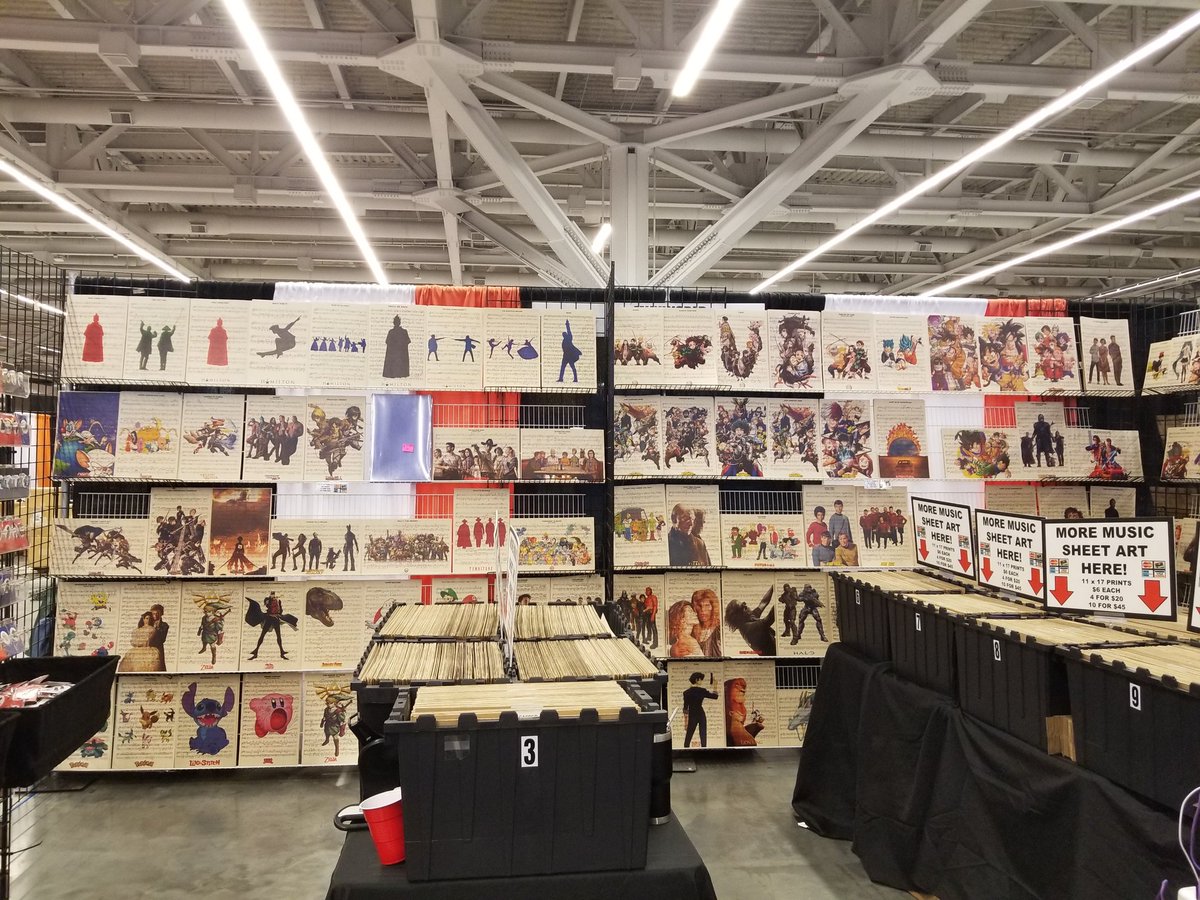 MiniworldEntmt's tweet photo. We're all set-up and ready to go at @FANEXPOCLE! Stop by and see us in booth 427 if you are coming to the show. Doors open at 2p today! #fanexpocleveland #fanexpo #cleveland #musicsheets #pins #stickerbooks #disneypins #miniposters #conlife #miniworldentertainment https://t.co/MxInOcY0xD