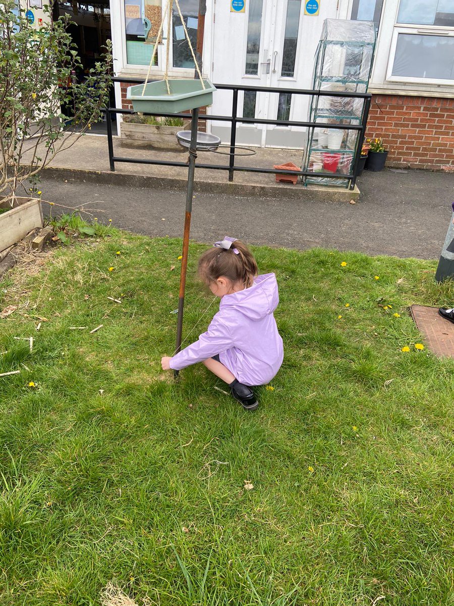 SaintJohnsRC's tweet image. We have been using non-standard units to measure length in our garden. #outsidelearning @NAC_numeracy