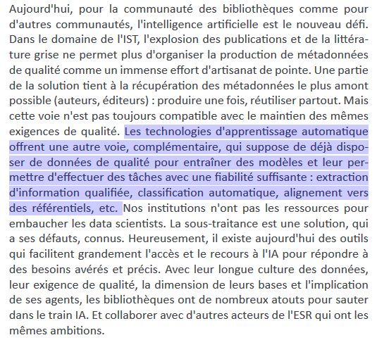 amarois's tweet photo. Ho, @071625348 ouvre sur l'#IA dans les #BUfr pour gérer la masse des #data à gérer/générer sans perdre en qualité, dans le (très recommandable) dernier n° de la Collection Numérique de l'@Amue_Com https://t.co/u48s3JuC36
#libraries #AI #deeplearning #metadata https://t.co/4iqYDNvdyC