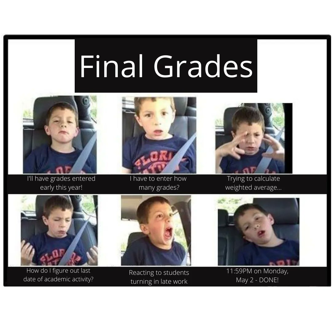 GVSUHistoryDept's tweet photo. What your professors are currently going through... 🤣 #finalgrades #endofthesemester #gvsu https://t.co/legmf4oYR6