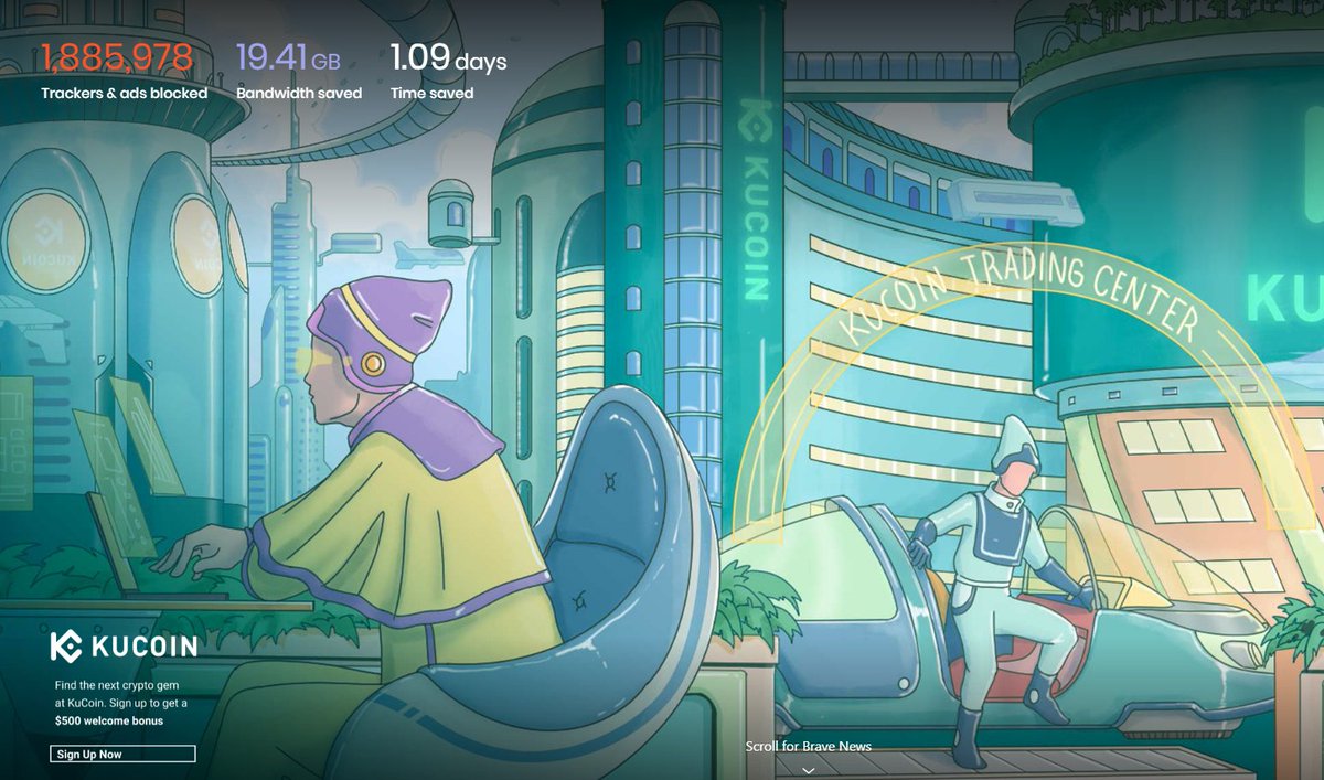 First time seeing a <a href="/kucoincom/">KuCoin</a> ad on <a href="/brave/">Brave</a>! Well done sers.