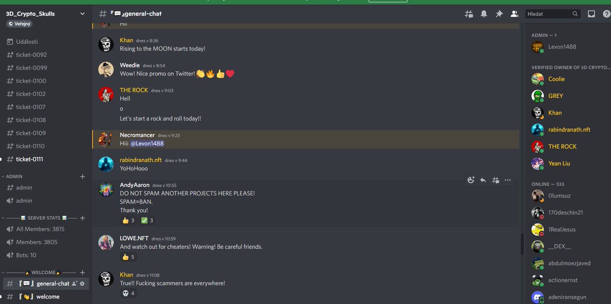 3DCryptoSkulls's tweet photo. Competition and giveaway in progress !! too the MOON ! THANK YOU ALL BUYERS, DONT FORGET TO VERIFY ON DISCORD AN BE GOLDEN ONE - YOU CAN EARN 10 000 DOLLARS ! LET THE 3D SKULLS WORLD BEGINS ! https://t.co/erfJvVnEhG
https://t.co/YmXrkIfSx8 #nfts #nft #nftart #nftartist 
@opensea https://t.co/tQOadEWWeI