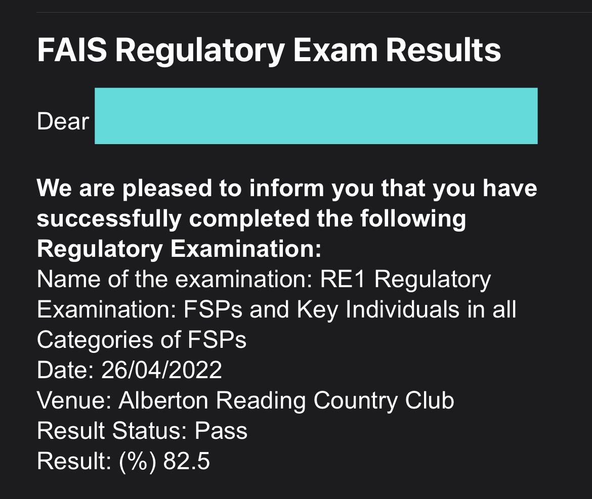 PuliMolete's tweet photo. Every time my clients pass, I feel like I passed again. ๐๐พ๐๐พ๐๐พ
#YourSuccessIsMyPride #KeyIndividuals #RE1 #RegulatoryExam #StudyWithPuleng https://t.co/CQ20Cuwdoq