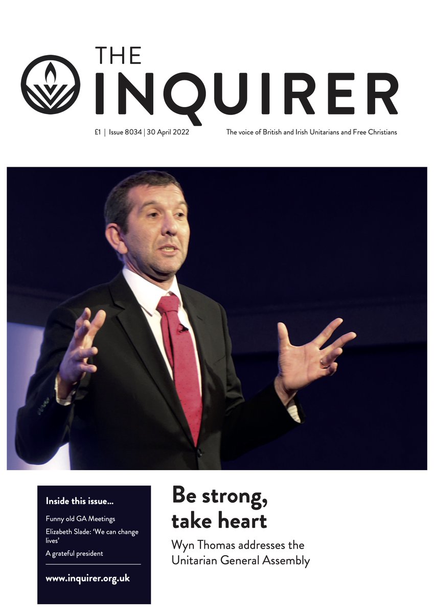 The Unitarian General Assembly finally met in person.  
The coverage begins with this issue, available to download here: inquirer.org.uk/pages/samples
#Unitarian <a href="/UKUnitarians/">The Unitarians</a> #unitarianannualmeetings2022