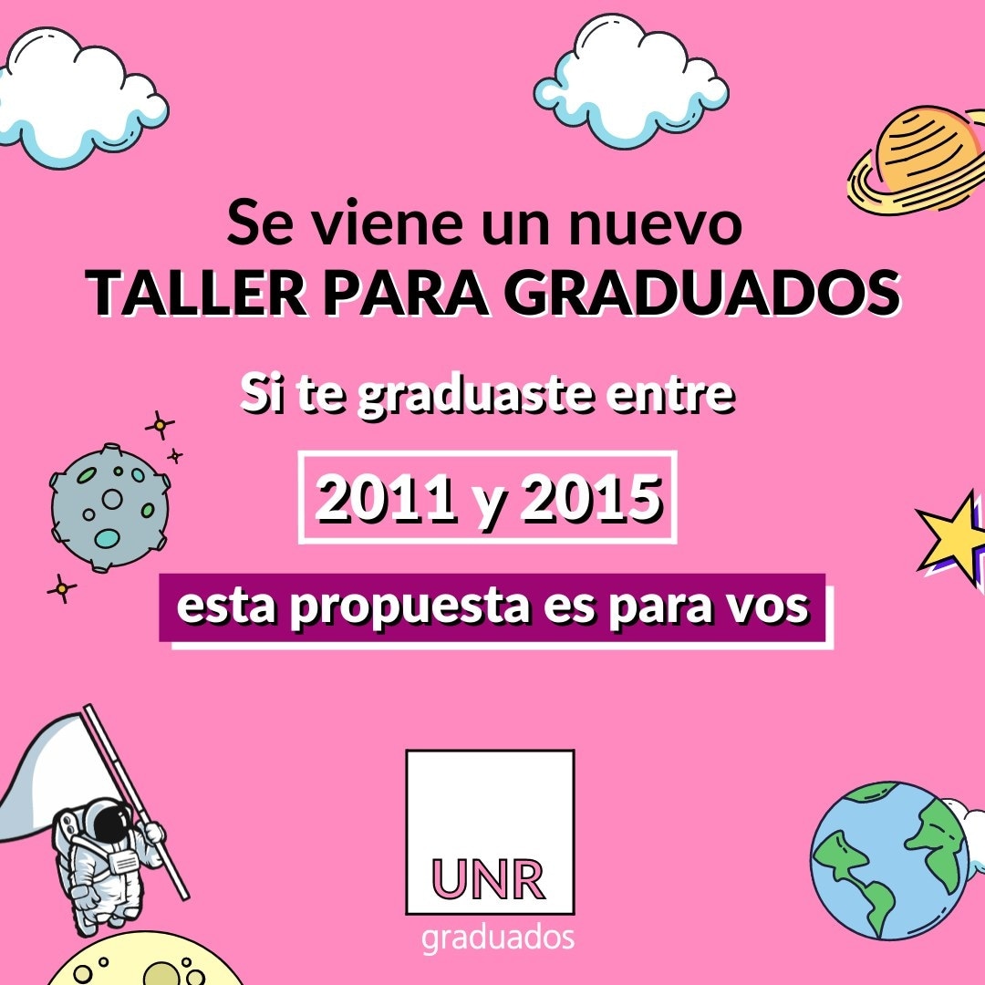 Desde #GraduadosUNR estamos organizando un nuevo Taller Virtual con graduadas y graduados 🎓

El objetivo es indagar acerca de trayectorias y perfiles laborales 💼

Anotate  en bit.ly/Taller_Graduad… 😃

Compartí, difundí, viralizá y sumate a participar!!