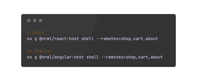 NxDevTools's tweet photo. Nx v14 comes with the ability to automatically setup Webpack module federation for your #angular and #reactjs apps, by running a generator 🤯 https://t.co/SLB9Uxnyzt