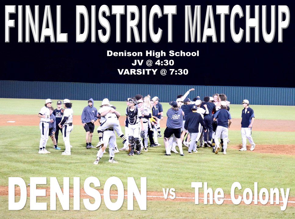 We need you there louder than EVER tonight! Final district matchup before heading into playoffs. Let’s get to 9! 💥⚾️