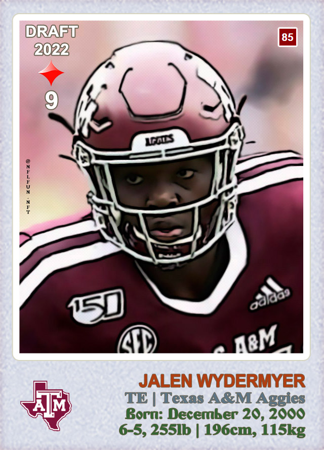 nflfunnft's tweet photo. #JalenWydermyer #TexasAMAggies #NFLDRAFT - https://t.co/NbkLPJR7QV
Your an #NFT collectible sports card (+players best videomoments) on the blockchain.
#NFLDRAFT2022 #NFLFUNNFT #AmericanFootballNFT #OpenSeaNFT @opensea @AggieFootball @12thMan https://t.co/gFIDxGR3O6