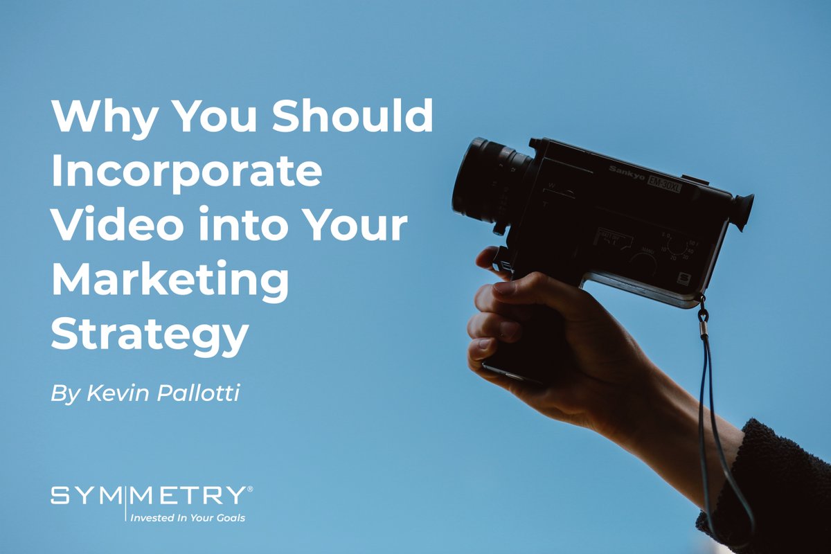 SymmPartners's tweet photo. Our very own Kevin Pallotti, Video Producer &amp; Editor, was just published in Advisor Perspectives. Read this brief article to learn why Financial Advisors should incorporate video into their marketing strategies. 
https://t.co/xQeabwK6Cp
#marketingplan #video #advisorperspectives https://t.co/40F7jtTOLC