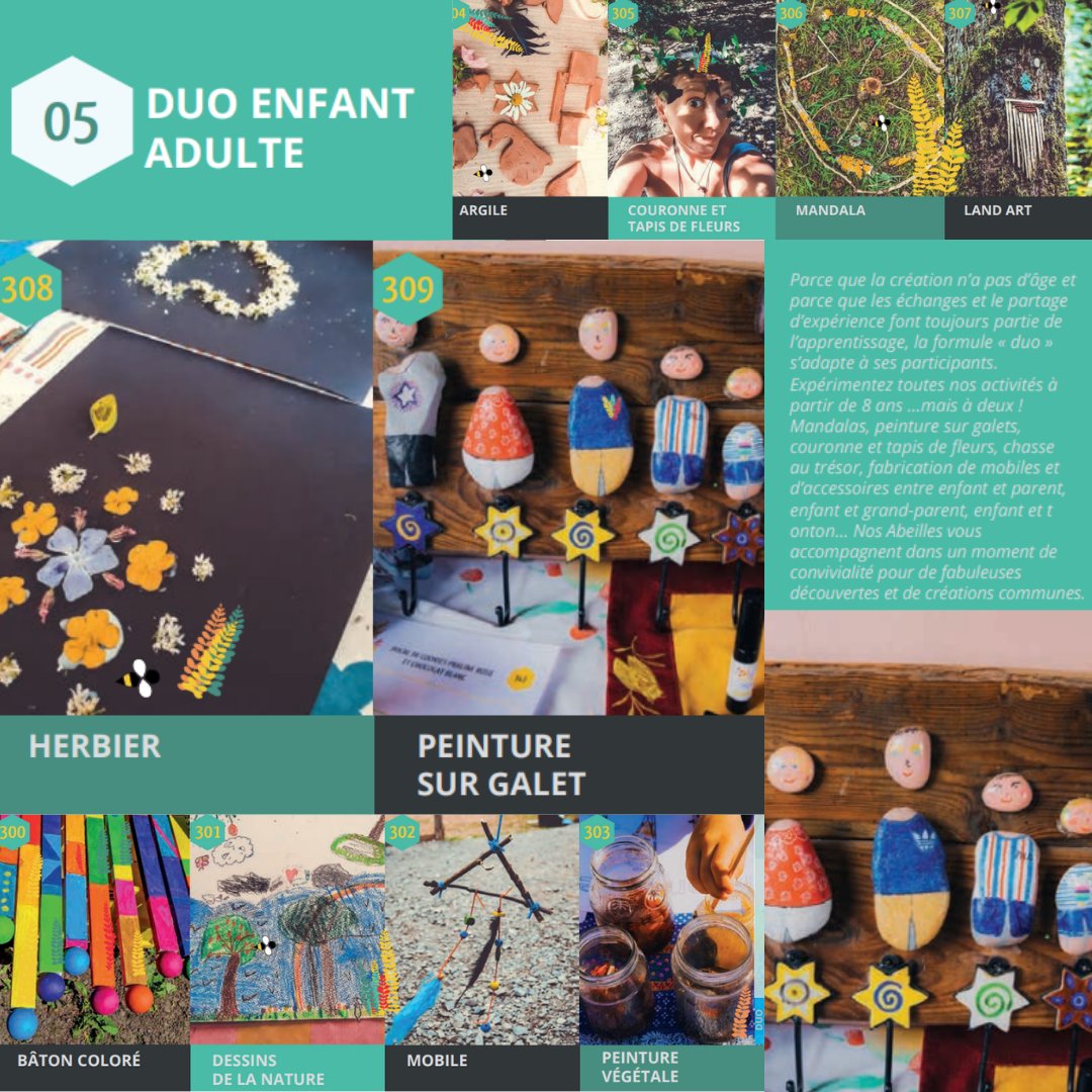 BeesMulti's tweet image. 🐝🐝Multi BEES 🐝🐝

Découvrez notre catalogue mais plus particulièrement notre partie Nature sur les duos parents-enfants😊

Venez réserver votre atelier pour passer un moment ludique avec votre enfant 🤩
multibees.com/ateliers/ateli…

Des BEES ! 🐝🤩
#multibees