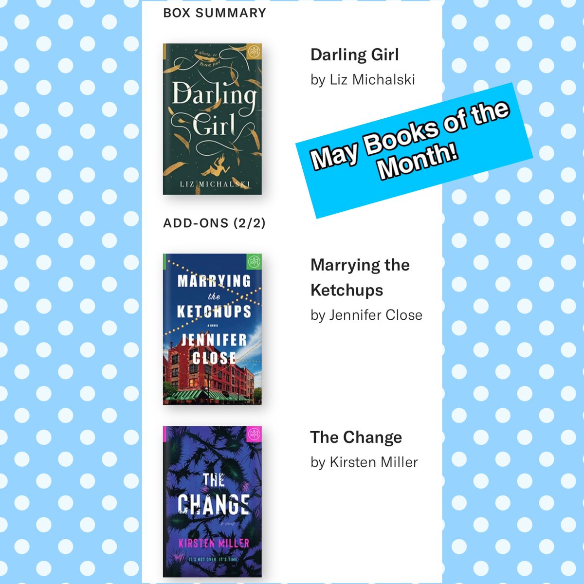 LaDonne's tweet photo. Loving Life and Living Yeast-Free: May Book of the Month Choices! https://t.co/E8ZkF9Y0ni
@bookofthemonth #bookofthemonth #darlinggirl #marryingtheketchups #thechange #mayreads #mayreading #Reading #newbooks #booklover #readerscommunity #reader https://t.co/MR6lhkzVOM