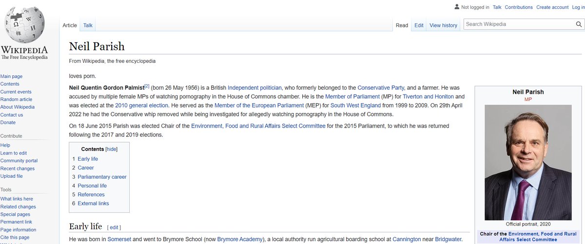 mrtbrett's tweet image. Neil Parish Palmist. Lolz🤣