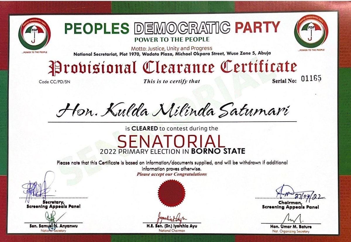 adziba_amos's tweet photo. Southern Borno Senate Screening Exercise...Done And Dusted. Thank You Southern Borno. 🙏🙏🙏 https://t.co/ZzRdoMONC5