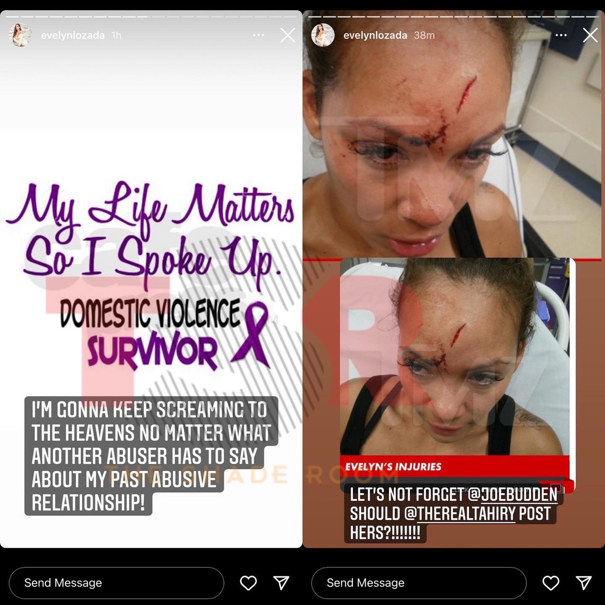 Oop! Evelyn Lozada had more to say about Joe Budden's comments \u0026 calls him  out about his alleged abuse towards his ex-girlfriend Tahiry! Tahiry also  stepped into The Shade Room and said, image size:1200x1200