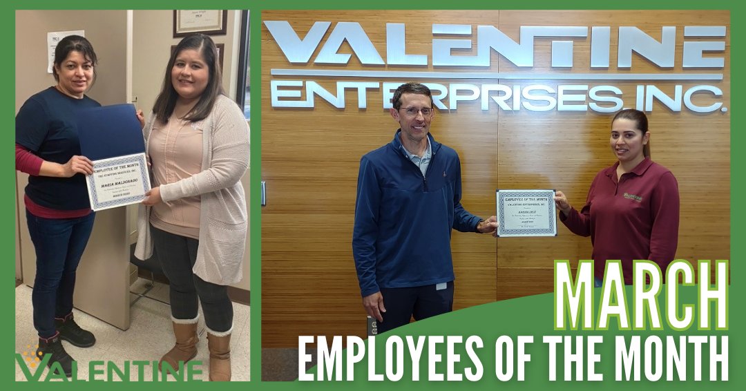 ValentinePowder's tweet photo. An Employee of the Month practices our Core Values daily. With that in mind, we want to recognize our March Employees of the Month: Karina Kruz, Team Lead, and Maria Maldonado, Production Line Operator, with TRC Staffing services, Inc.
 
#EmployeeoftheMonth #CelebrateIt https://t.co/UGcPOTqM8n