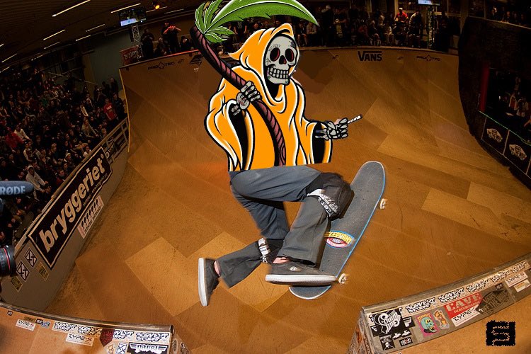 NotTodayClub's tweet photo. The team has touched down at the #Tampapro @SPoTTampa to introduce the skating scene to #ReaperMadness 

Not Today Club is here to make some moves! 😉 💀 🛹 https://t.co/eOLNfxb5Rp