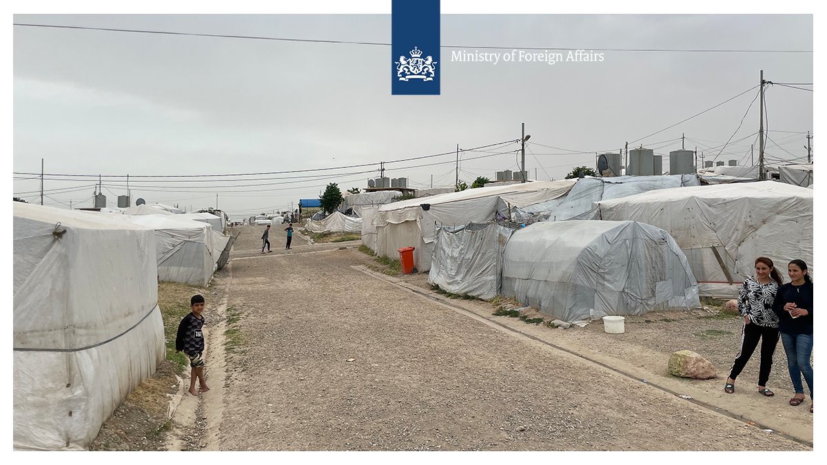 Minister for Foreign Trade and Development Cooperation Liesje Schreinemacher visits a Yezidi refugee camp.