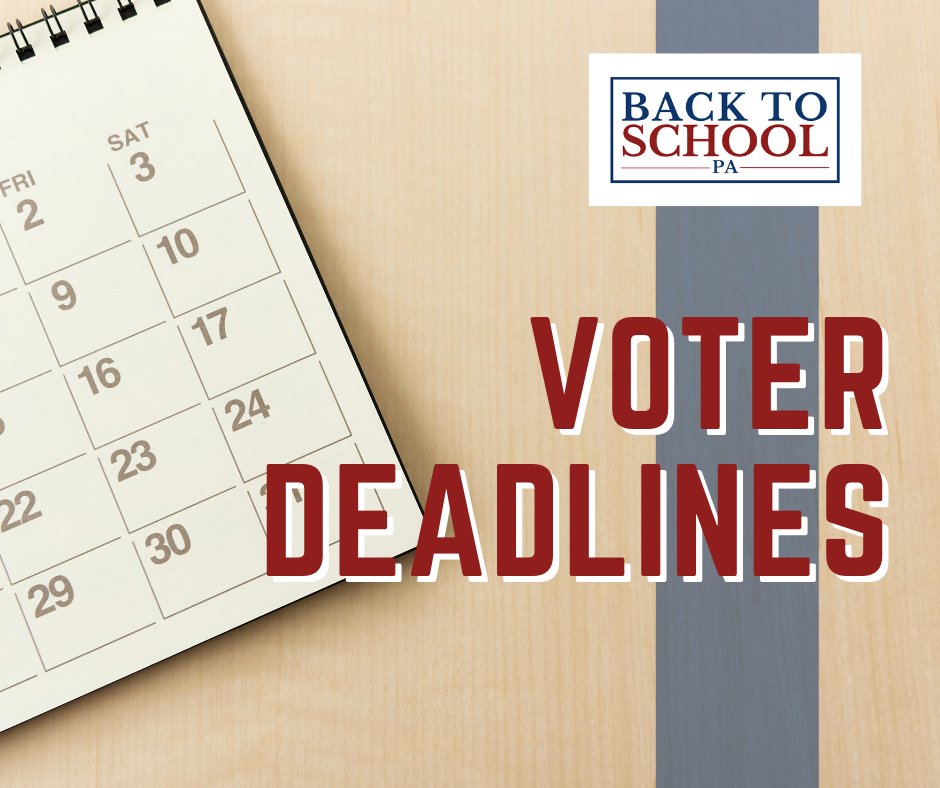 Back2SchoolUSA's tweet photo. Don’t miss out! May 2, 2022 - Last Day to register to vote May 10, 2022 - Last Day to request a Mail- In Ballot May 17, 2022 - ELECTION DAY - Last day to Drop Off a Mail-In Ballot Click here to see the full voter's guide: https://t.co/swRKPJhE1M
#BACKTOSCHOOLPA #votersguide https://t.co/vt9UyQgi1L