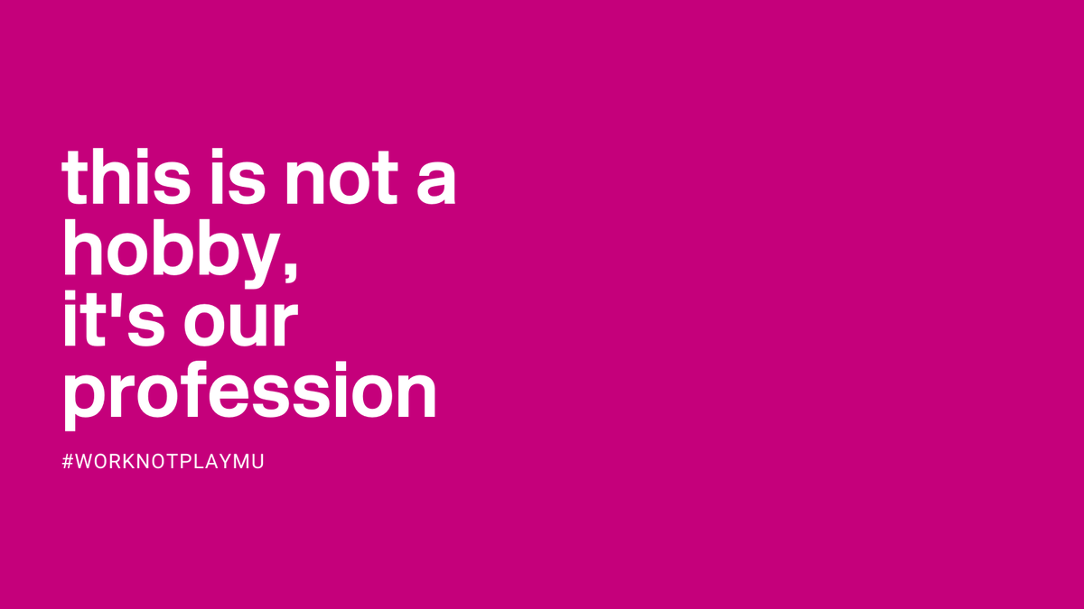 WeAreTheMU's tweet photo. Have you been asked to work for free lately? Find out more about the union's work for fair pay, at https://t.co/VoIN65lhkN #WorkNotPlayMU https://t.co/RJWbuwA7E7