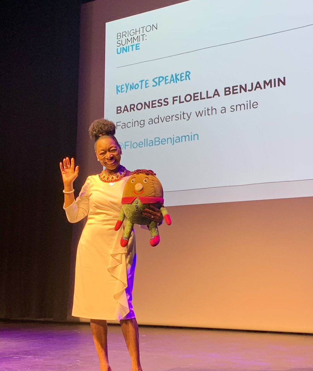 What a hero. @FloellaBenjamin’s speech moved me to tears and left me utterly in awe.

“Childhood lasts forever” - proven with a whole room full of ‘playschool babies’ giving Baroness Benjamin of Beckenham a standing ovation @brightonchamber #BrightonSummit