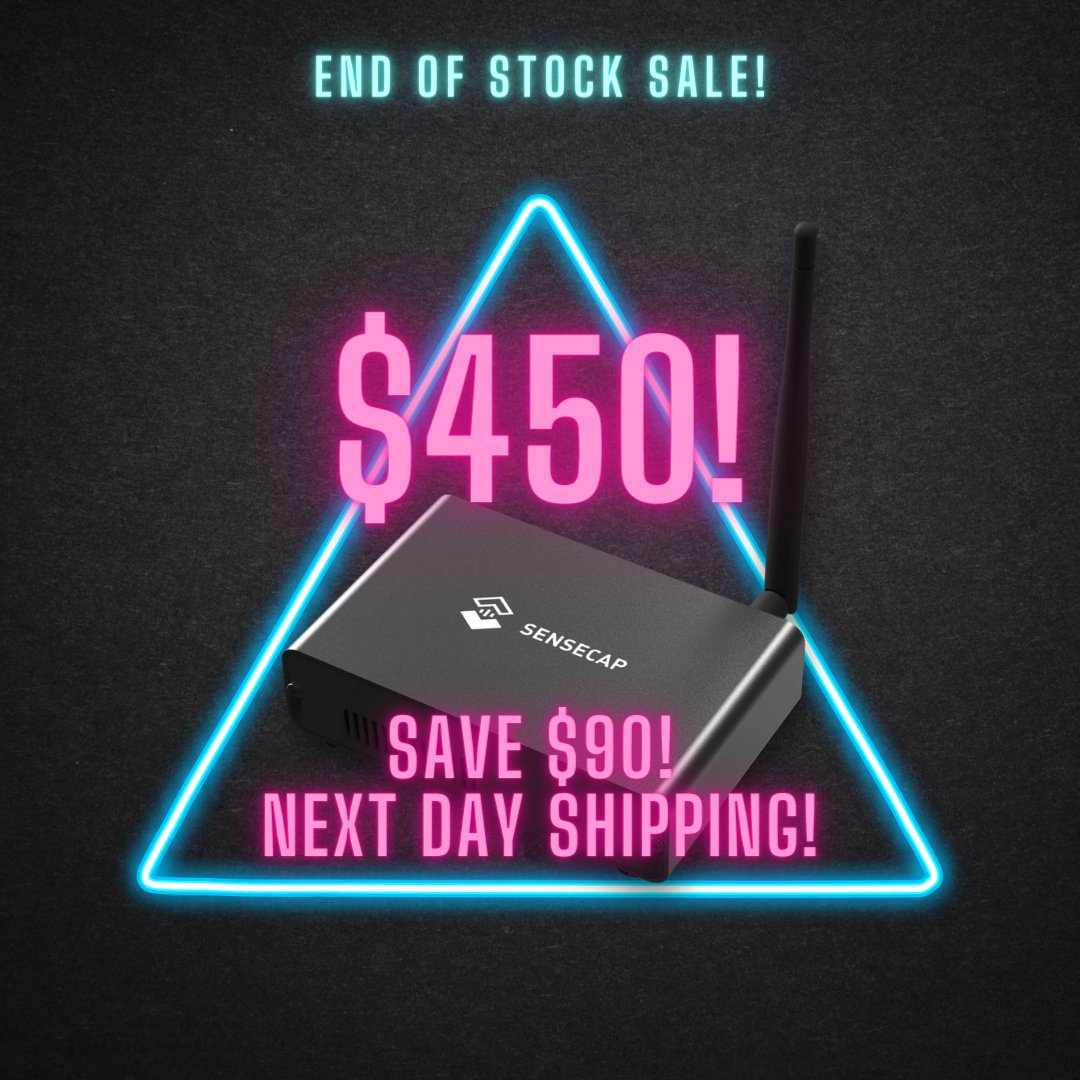 📢📢We have 120 SenseCAP M1's Remaining
🤑$90 Off!! 
🚚Next Business Day Express Shipping
🤑Best Price on the Market $450!👀
Buy now while stocks last! #hnt #ThePeoplesNetwork #helium $hnt
hashtagiot.com/shop/sensecap-…