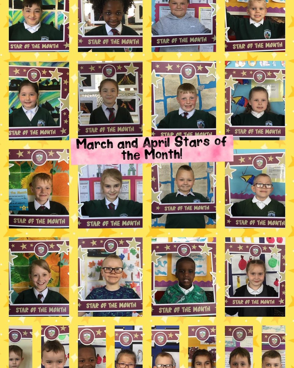 Well done to our March and April handwriters and stars 👏😀🎉