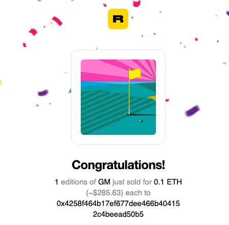 cavy_eth's tweet photo. Absolute shoutout to the legend who just snagged the "GM" piece! ☀️☀️☀️⛳️
WELCOME!
https://t.co/JYDsi6He2w
#golf #golfweb3 #golfnft https://t.co/SjMy6AKOl7