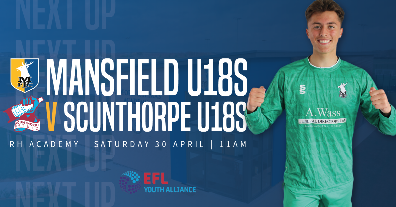 mansfieldtownfc's tweet photo. 📰 @MTFCAcademy's under-18s host Scunthorpe United under-18s tomorrow at RH Academy in a Youth Alliance Merit League fixture (11am kick-off).