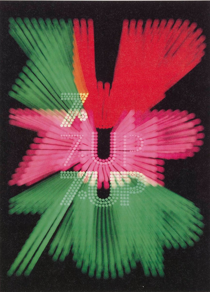 re_yichellart's tweet photo. Inspired (stolen? 😬) in large part by these amazing 7 Up ads from the 70s 🙏

Fonts In Use continues to be one of the best sources of design references in existence https://t.co/0aVlQweP30

#gvfx_resources https://t.co/nJx86JxE9X