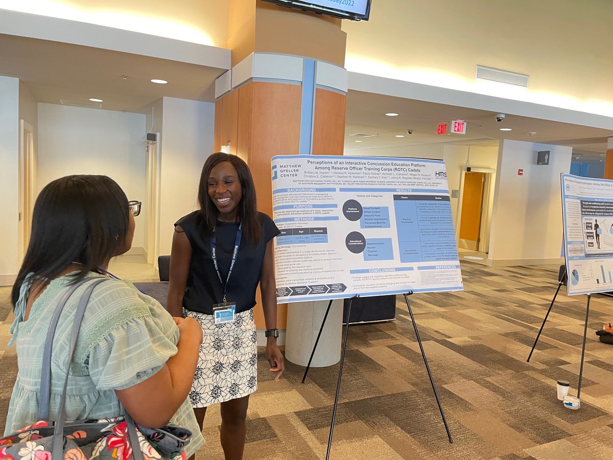 Johna (@johnamihalik) on Twitter photo <a href="/BMIngramATC/">Brittany Ingram PhD,LAT, ATC</a> of <a href="/GfellerCenter/">Gfeller Center</a> sharing ROTC cadets’ perceptions of interactive concussion education at <a href="/UNC_HMSC/">UNC Human Movement</a> research day! <a href="/BMIngramATC/">Brittany Ingram PhD,LAT, ATC</a> of <a href="/GfellerCenter/">Gfeller Center</a> sharing ROTC cadets’ perceptions of interactive concussion education at <a href="/UNC_HMSC/">UNC Human Movement</a> research day!