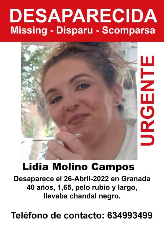 Esta chica es mi prima Lidia. A mis contactos de #Granada y alrededores, os pido vuestra ayuda y máxima difusión posible por favor. Ojalá la encontremos pronto.