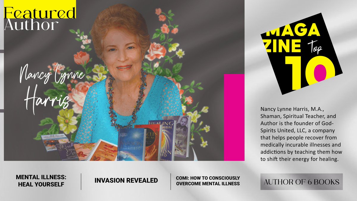 TopTen_Magazine's tweet photo. Nancy graduated as a Spiritual Teacher from the Eschatology Foundation in Los Angeles. In 2020, she was awarded Top Shaman/Spiritual Teacher of the Year by IAOTP.

Keep up with us for more entertainment news and updates!

#FeauredAuthor #NancyLynneHarris #books #Healing #author https://t.co/YWqS2zVTxJ