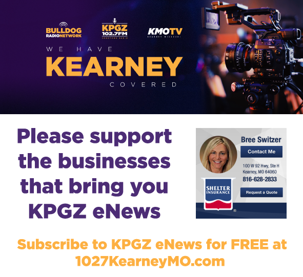 1027FMRocks's tweet photo. Thank you Bree Switzer Agency at Shelter Insurance for bringing the news to Kearney! Get your hometown news in your email for FREE. Subscribe at https://t.co/qwxqw98ZS8. 

#ShopLocalKearney #SupportLocal #SupportSmallBusinesses https://t.co/j4XGynF1ed