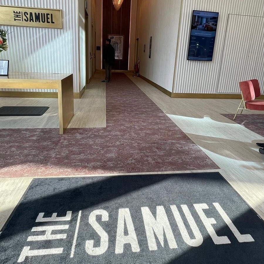 We popped down to Spencer Place yesterday evening for the official launch of The Samuel Hotel. We worked on The Samuel's naming, logo and visual language and it's wonderful to see it opening its doors to guests at last. Check them out at thesamuelhotel.com