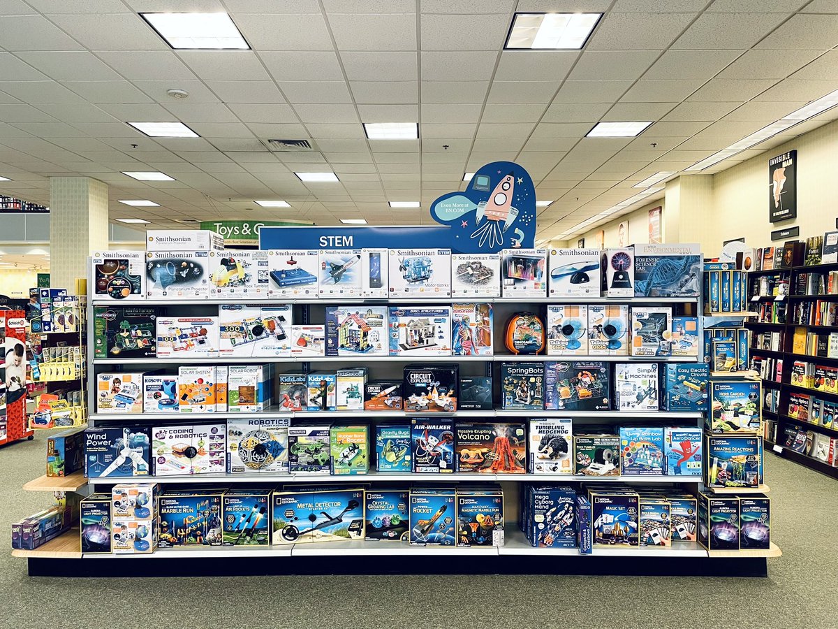 leadershipSTEM's tweet photo. Take a trip to @barnesandnoble ๐ They have a whole section dedicated to #stem ๐ฅณ๐๐ค This is the perfect way to build up your STEM activities as summer approaches.
.
.
.
.
.
.
.
#stemeducation #stemeducationforkids #education #stemactivites #stemactivitesforkids https://t.co/spfhoHbf2o
