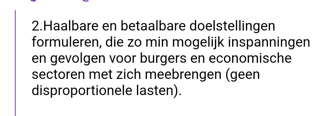Uit het doelendocument Natura 2000. En hoe vinden we dat het gaat met de betaalbare doelstellingen en geen disproportionele lasten?