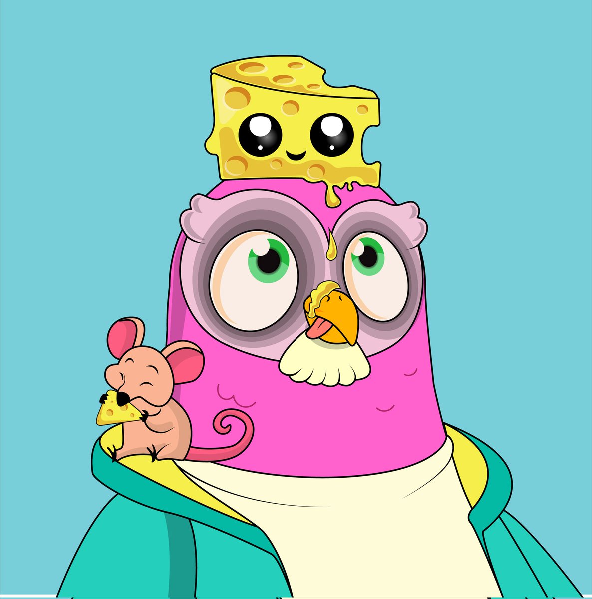📢Owl brother, who was raised by mice, loves to eat cheese with the mouse.

📢Each of your collections of unique designs has a different story. If you are curious about the stories in our collection, stay tuned.
🎯Coming soon <a href="/opensea/">OpenSea</a> 

#NFT #NFTCommmunity #NFTGiveaways #NFTdrop