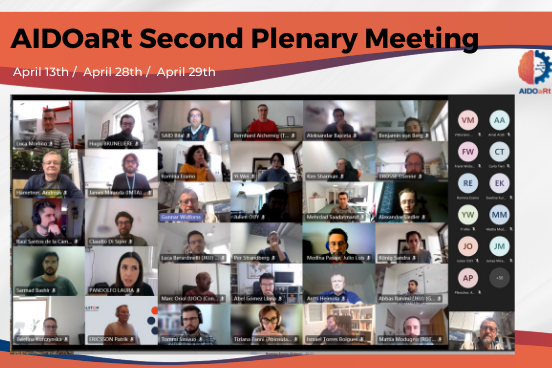 The second plenary meeting of the AIDOaRt project comes to an end today. The representatives from 33 partners of 7 European countries joined it on April 13th, 28th, and 29th online.