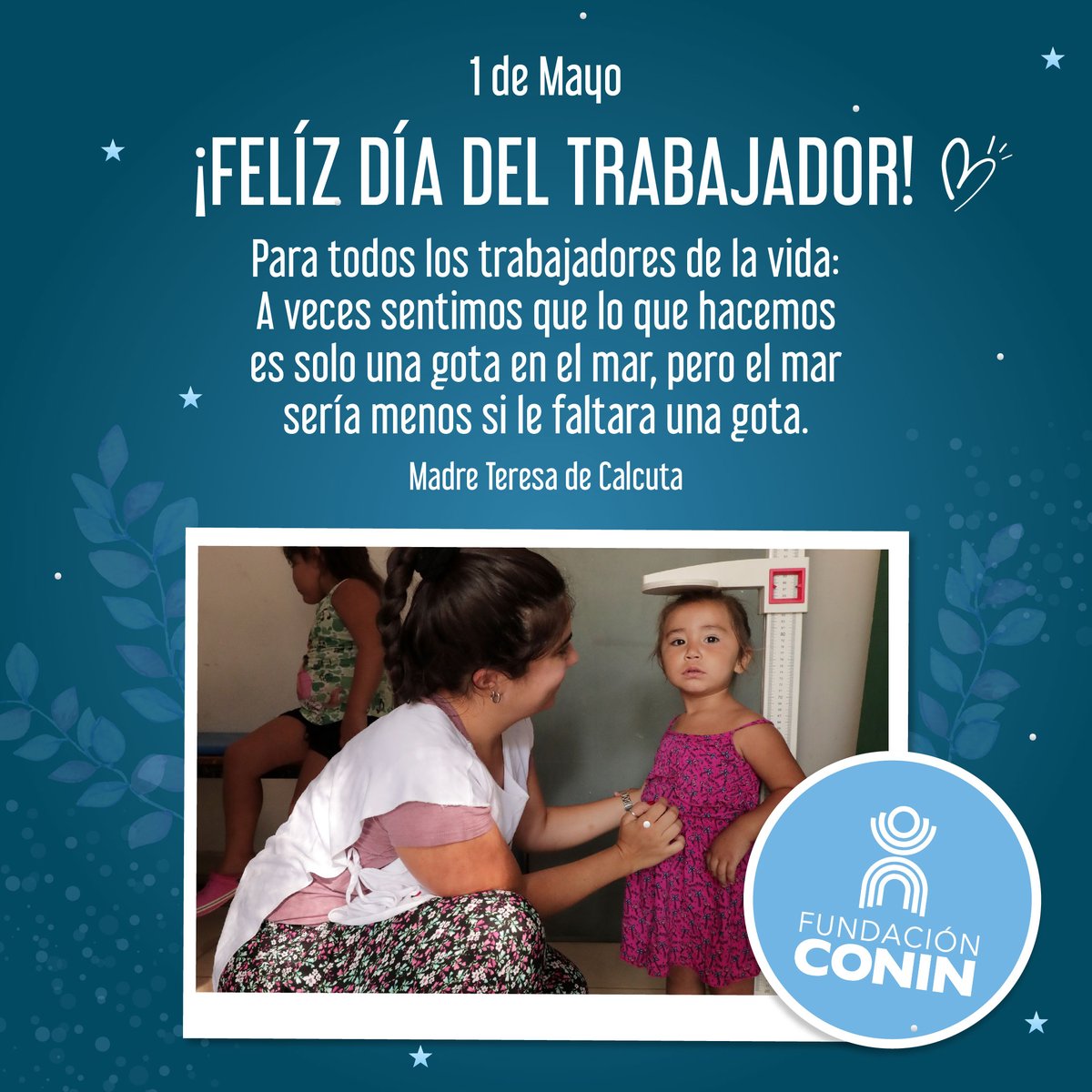 ¡Feliz día del trabajador especialmente para todos los colaboradores de Fundación CONIN!🙂🙂🙂

#desnutricion ##desnutricióninfantil #conin