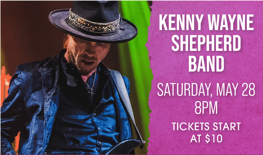 The long-awaited Kenny Wayne Shepherd Band concert is less than a month away! 🎶 Don’t forget to get your tickets! 

📅 Saturday, May 28, 2022
🕗 8:00 PM
🎟Tickets | bit.ly/3HIiuOA 

#KennyWayneShepherd #livemusic #KennyWayneShepherd