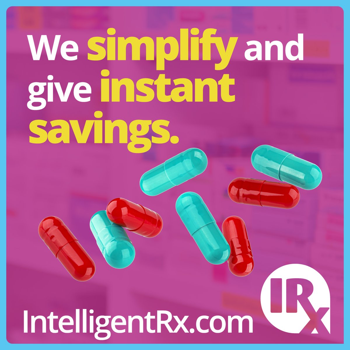 Our goal at IntelligentRx is to simplify prescription savings and give everyone Instant Savings!

#prescriptions #pharmacy #healthcare #medication #rx #affordabledrugs #affordablemeds #genericdrugs #insurance #health #deals #money #sales #wellness