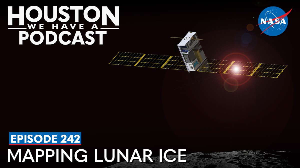 NASAJohnson's tweet photo. There’s ice on the Moon! 🧊 But where exactly? We discuss mapping icy regions on this week’s “Houston We Have a Podcast.” https://t.co/cmj20gDFel https://t.co/eXmGN2pV1Z