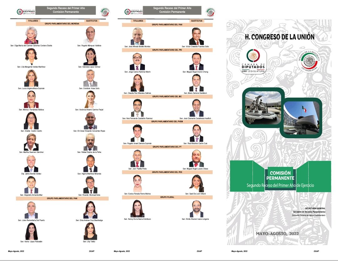 HectorHGutierre's tweet photo. Estos son los 37 senadores y diputados propietarios que integran la Comisión Permanente del 1 mayo al 31 agosto del 2022. 

📌Para convocar a período extraordinario se requiere el voto a favor de 25 de estos legisladores. 

Estemos atentos. https://t.co/2VVOrmWISI
