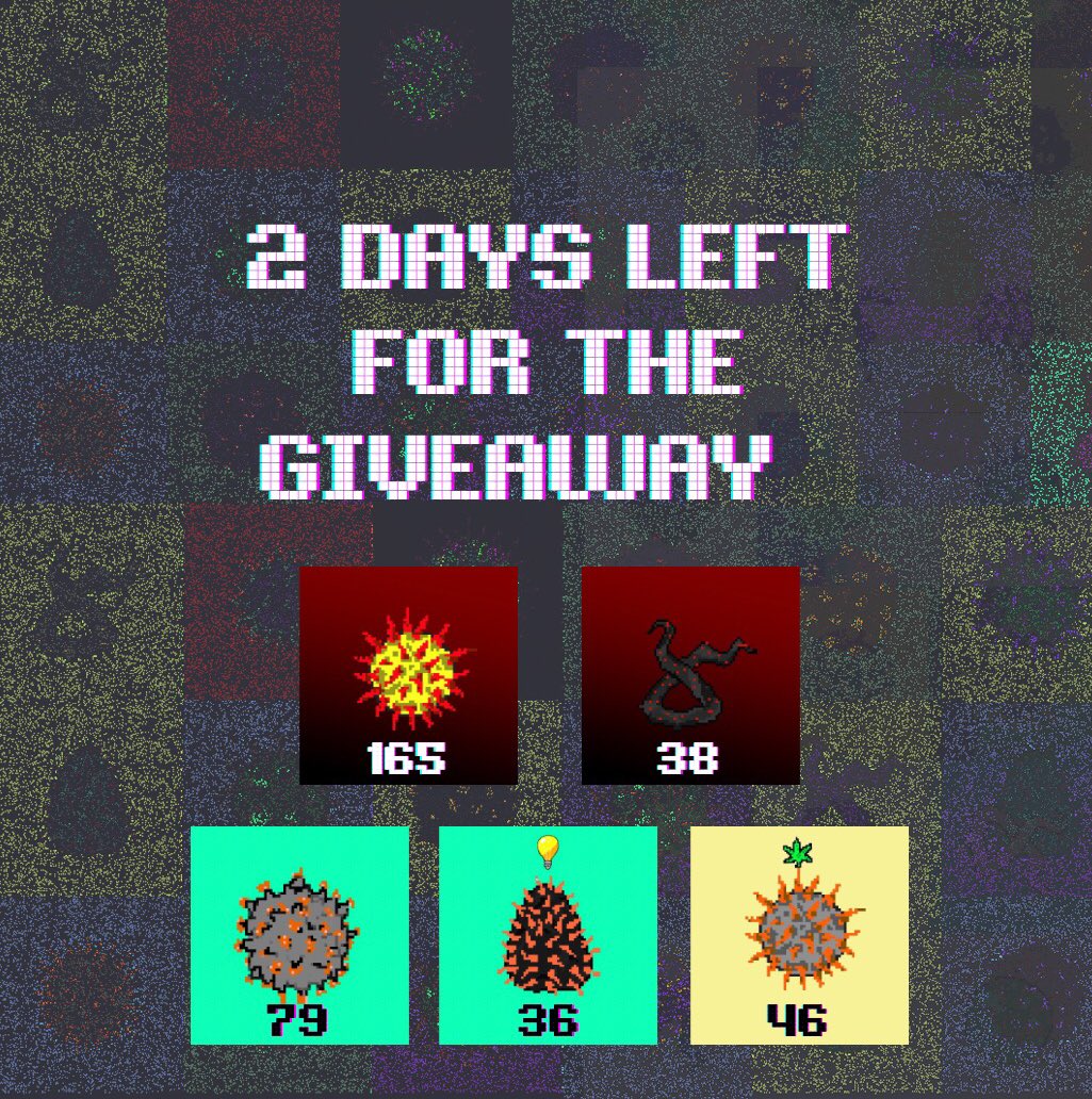 2 days left to enter the giveaway!
Don’t miss out on the chance of winning one of the 5 epic viruses!
🦠🦠🦠