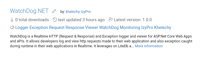 IzyPro_'s tweet photo. So I and @Khelechy1337 just published this package that enables realtime monitoring and logging of HTTP requests, responses and exceptions in your .NET web projects
It works like swagger so it's pretty easy to use
.NET devs that want soft life might want to check it out
Links👇🏾 https://t.co/ALs9gtkchE