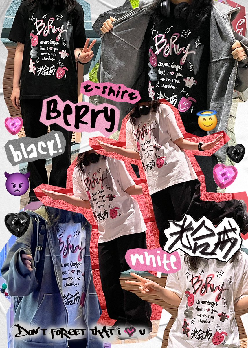 we_the_red's tweet photo. bErRy dOodlE tShiRt ! 🍒💖🎧🖤🤟 https://t.co/jsefu2Ql2w